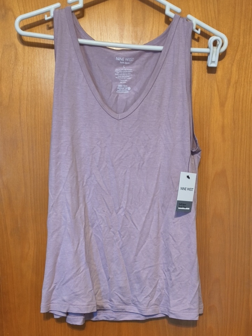 Nine West Soft Lavender V-Neck Tank